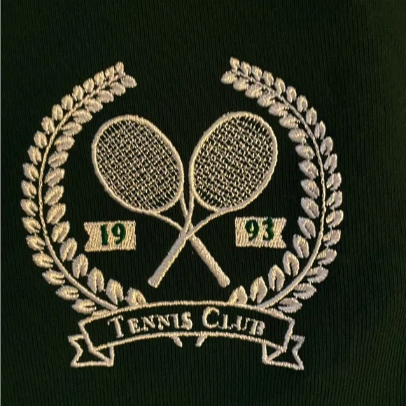 Fashion Nova White and Hunter Green Tennis Club Style Tracksuit - Picture 5 of 7